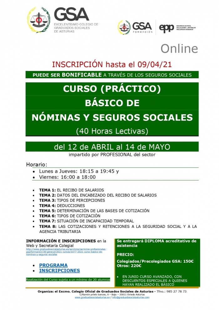 NOMINAS Y SS